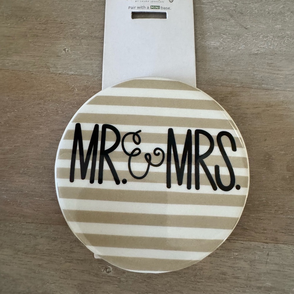Striped MR & MRS Happy Everything Mini Attachment